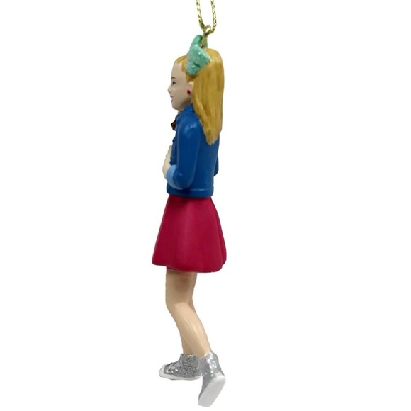 KSA/Nickelodeon Pink and Blue Jojo Siwa Figure Christmas Ornaments 4" - Picture 4 of 6
